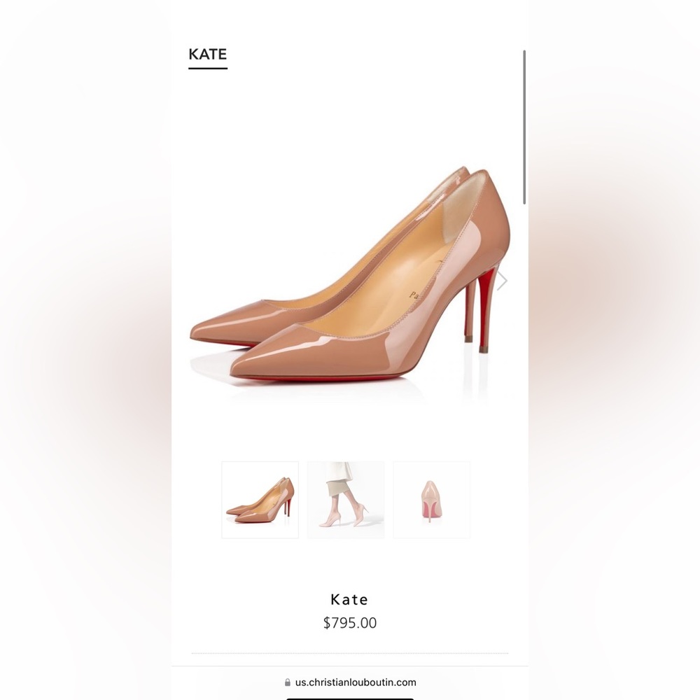 Christian Louboutin 38.5 nude heels! Only worn once.